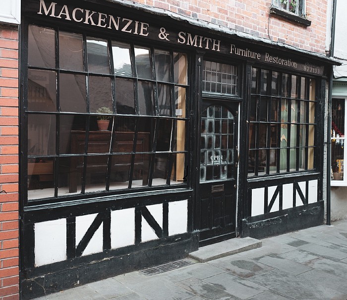 Mackenzie & Smith restoration workshop at 4 Bull Ring Ludlow.