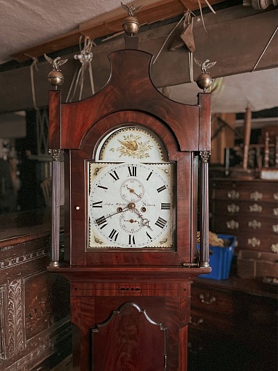 Longcase clock.